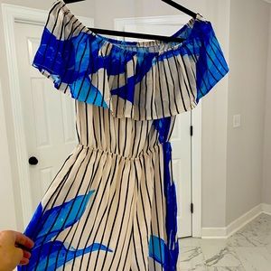 Fabric Floral and stripe jumpsuit size small